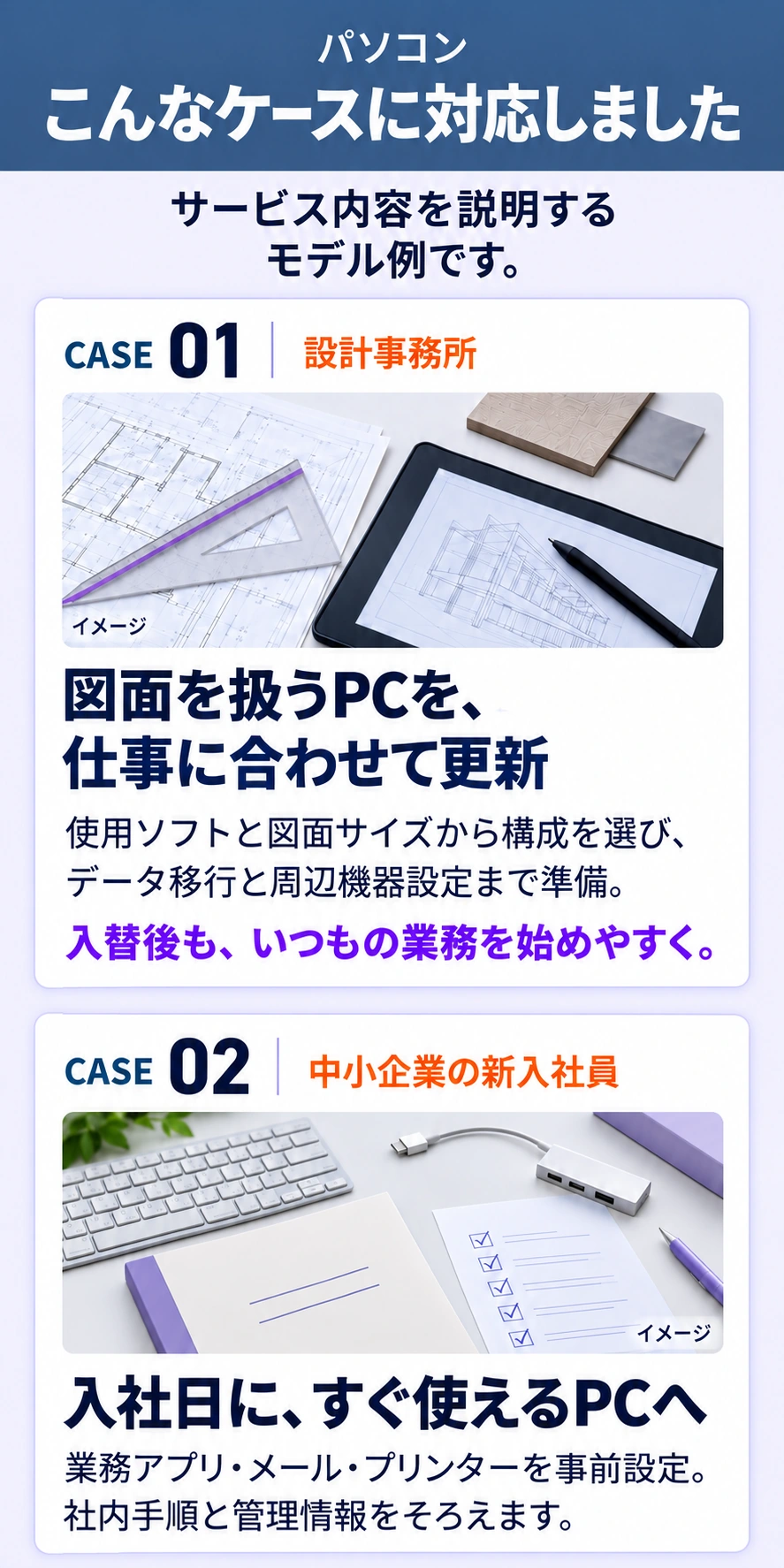 対応内容のイメージ