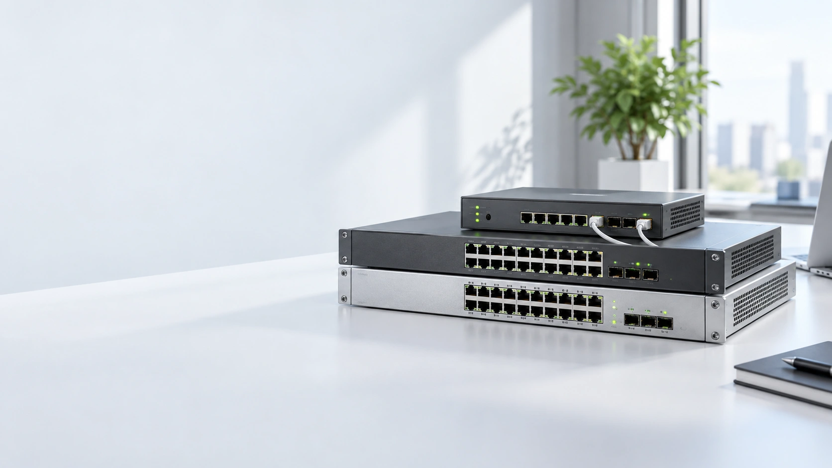スイッチとルーターのイメージ